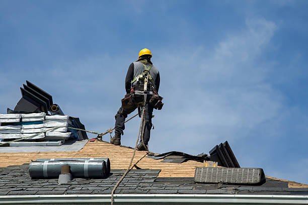 Professional Gutter Installation technician working in Clara City, MN